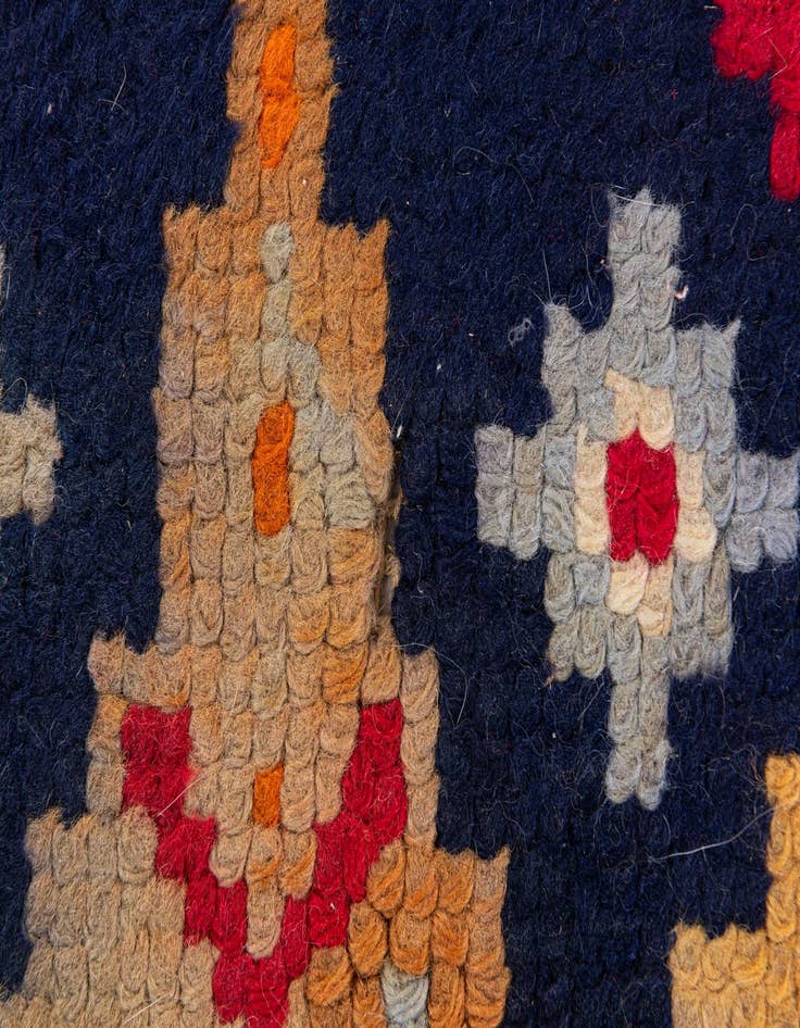 Detail image of 2' 2 x 4' 3  Hand Knotted Moroccan Wool Runner Rug