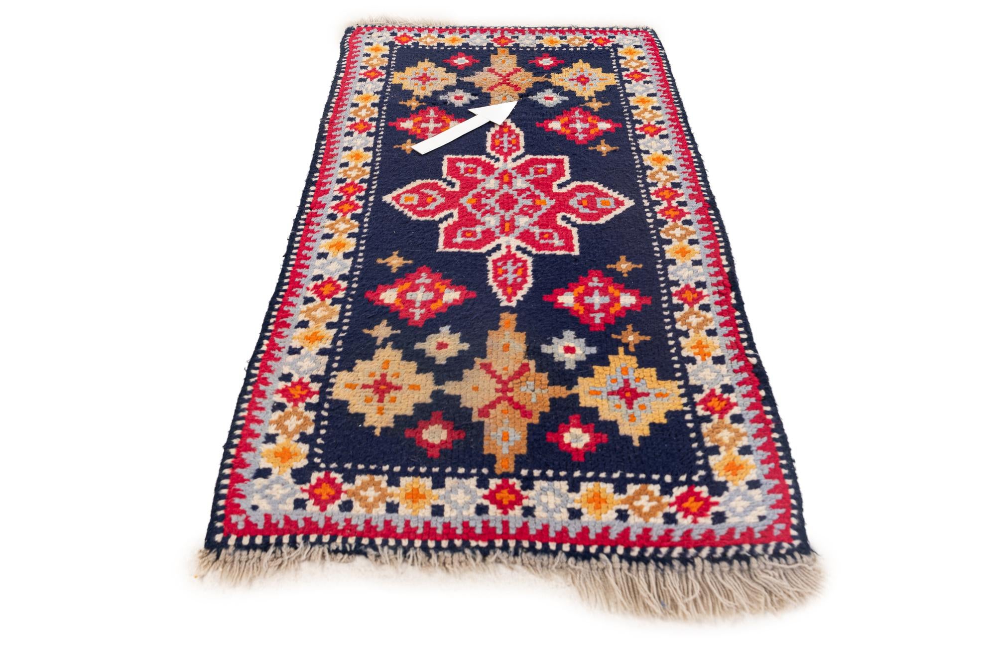 2' 2 x 4' 3 Hand Knotted Moroccan Wool Runner Rug