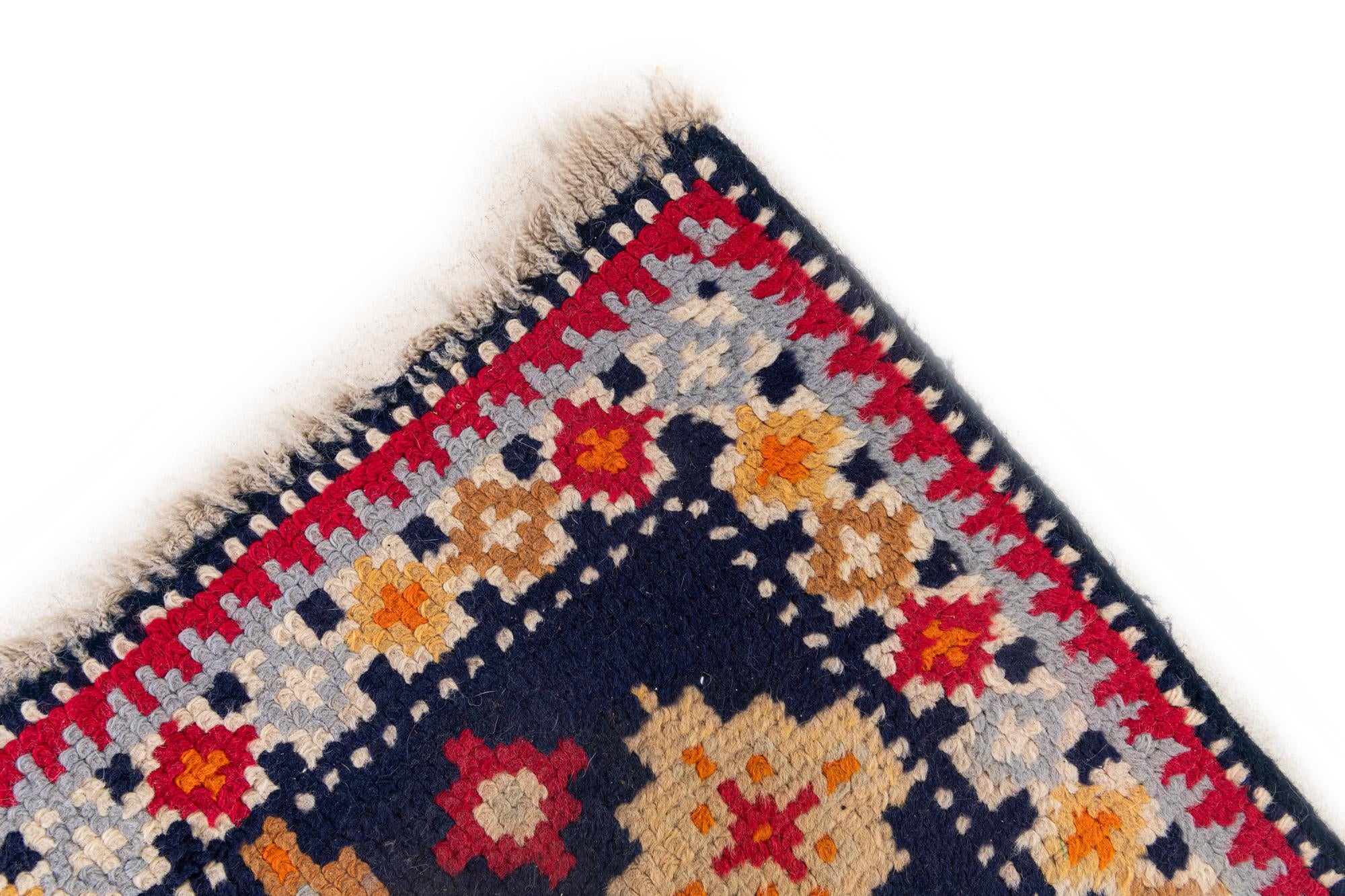 2' 2 x 4' 3 Hand Knotted Moroccan Wool Runner Rug