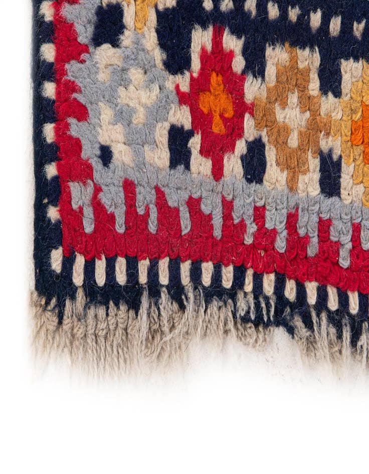 Detail image of 2' 2 x 4' 3  Hand Knotted Moroccan Wool Runner Rug