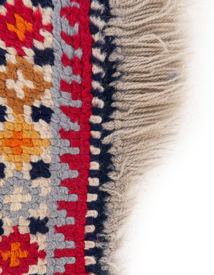 Detail image of 2' 2 x 4' 3  Hand Knotted Moroccan Wool Runner Rug