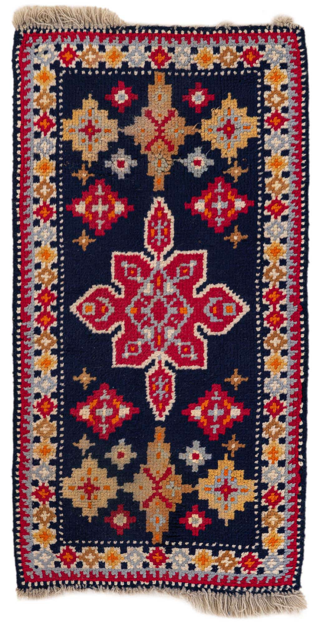 2' 2 x 4' 3 Hand Knotted Moroccan Wool Runner Rug