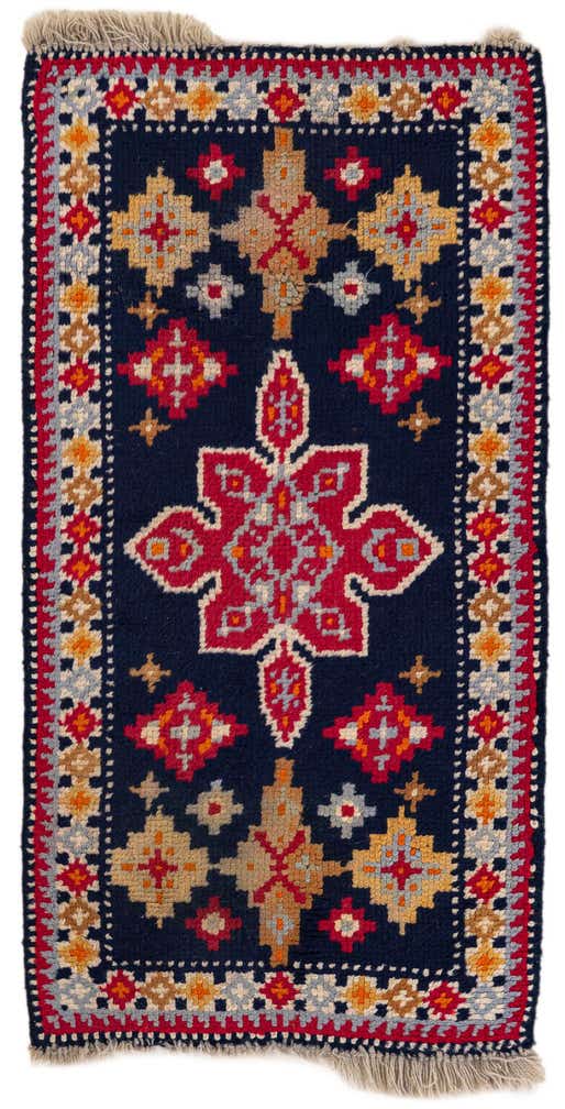 2' 2 x 4' 3 Hand Knotted Moroccan Wool Runner Rug