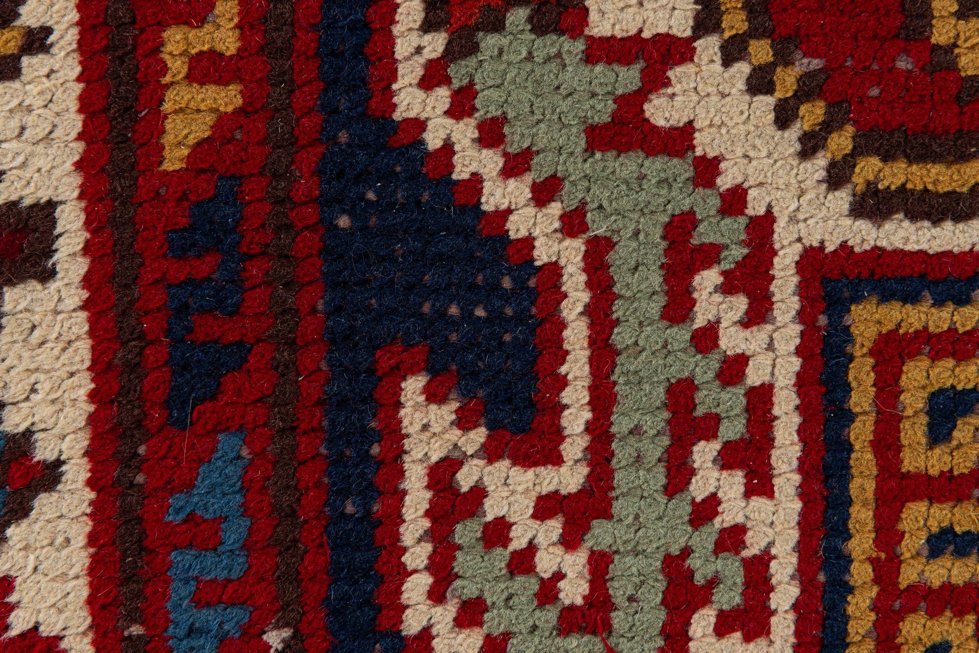 90cm x 345cm anudado a mano marroquí Alfombra Lana Pasillera