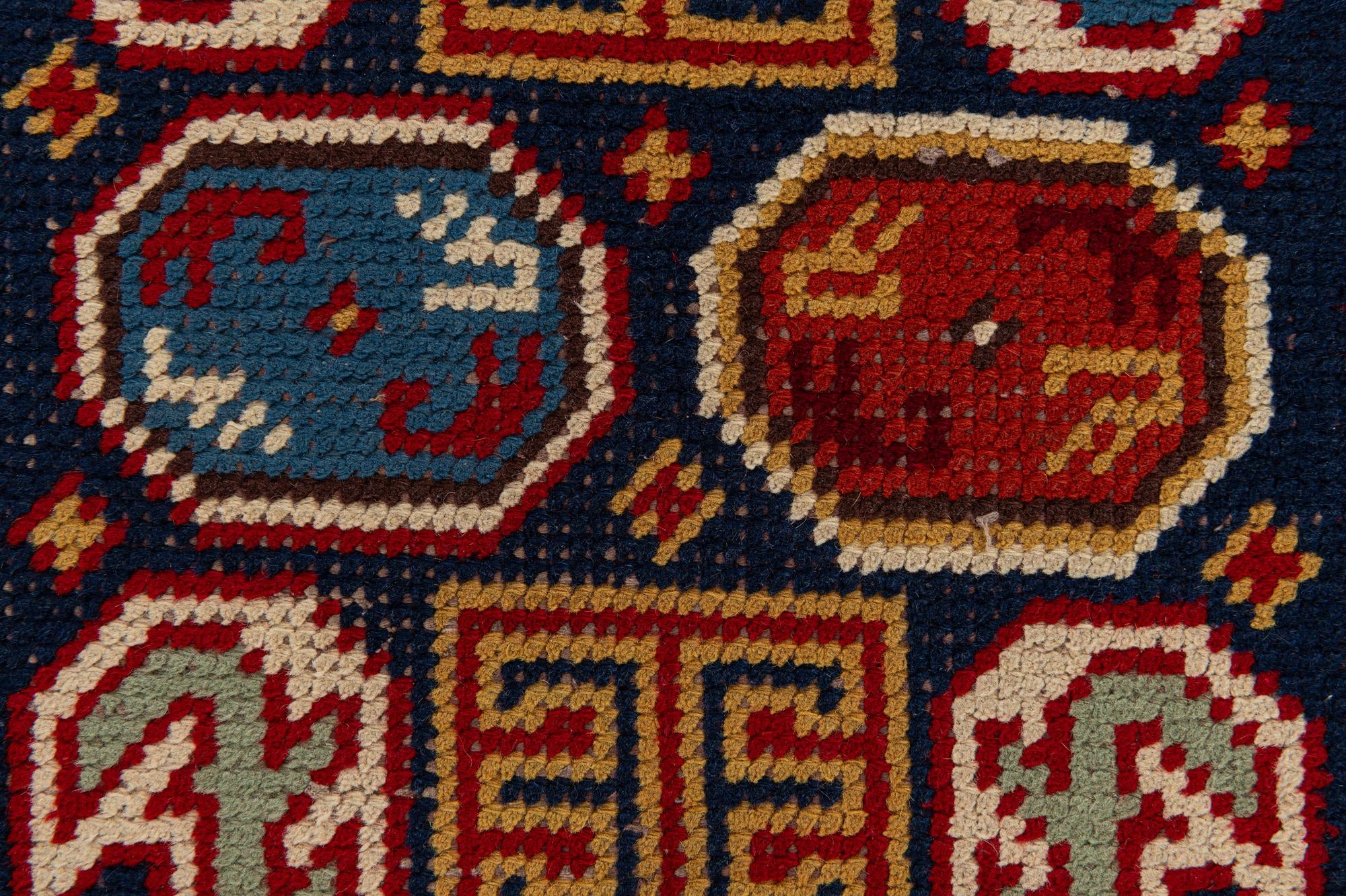 90cm x 345cm anudado a mano marroquí Alfombra Lana Pasillera
