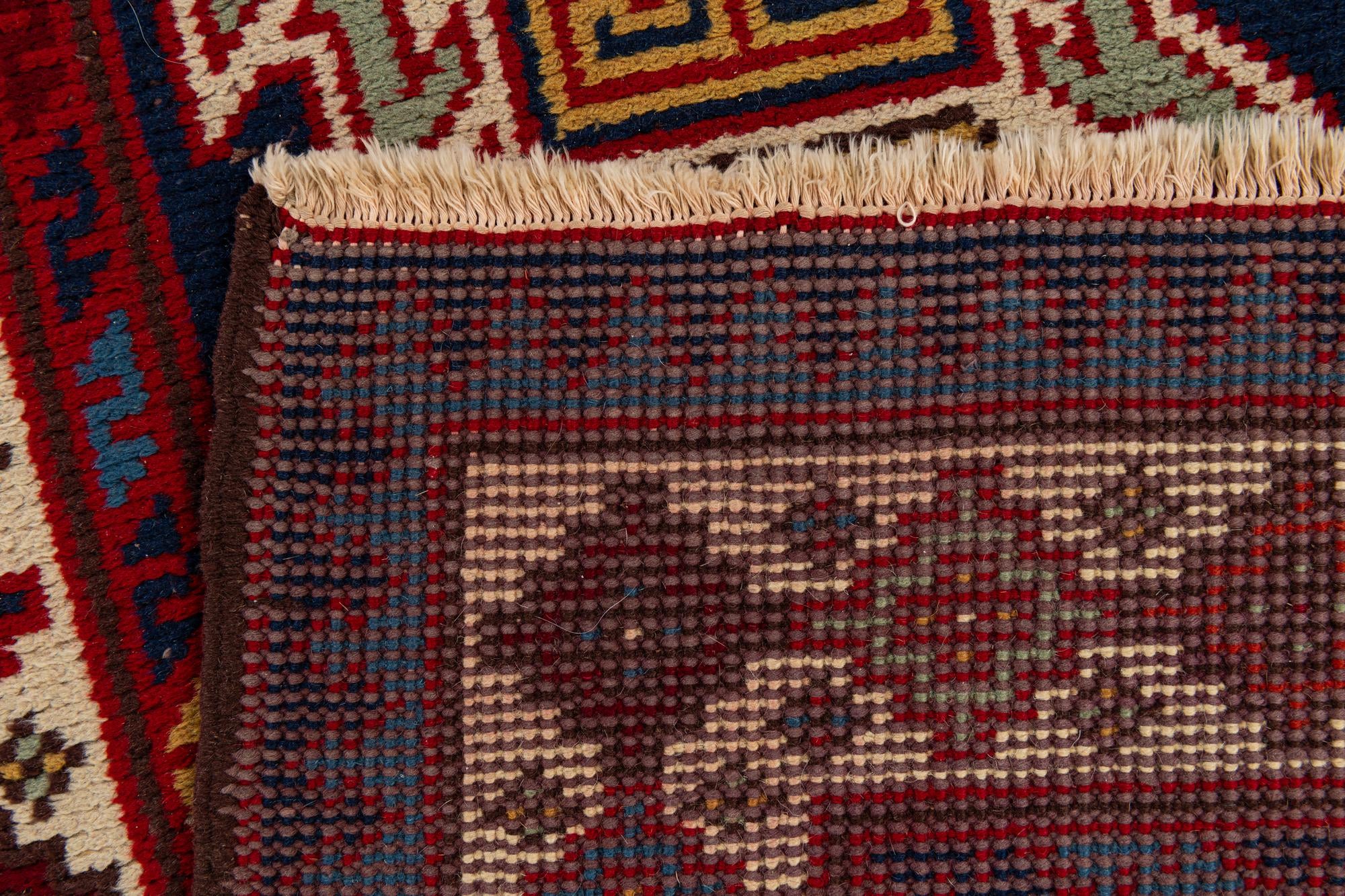 90cm x 345cm anudado a mano marroquí Alfombra Lana Pasillera