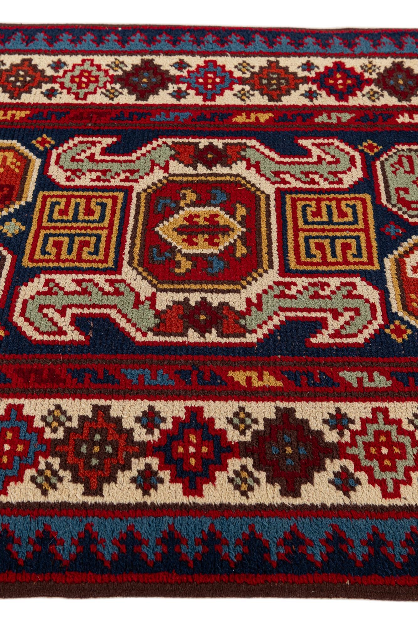 90cm x 345cm anudado a mano marroquí Alfombra Lana Pasillera