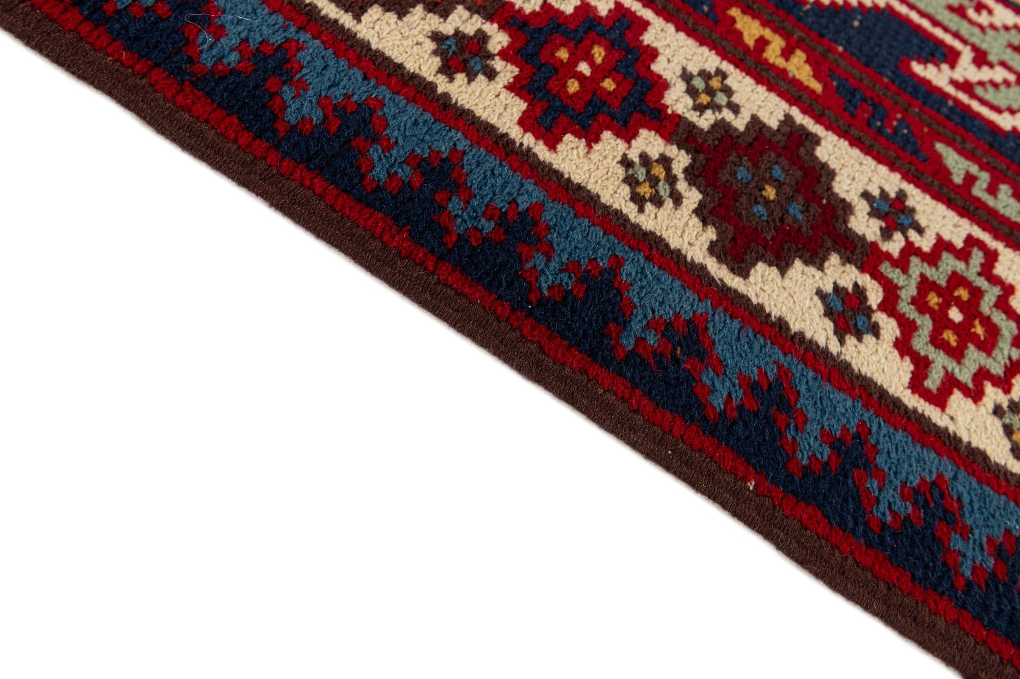 90cm x 345cm anudado a mano marroquí Alfombra Lana Pasillera
