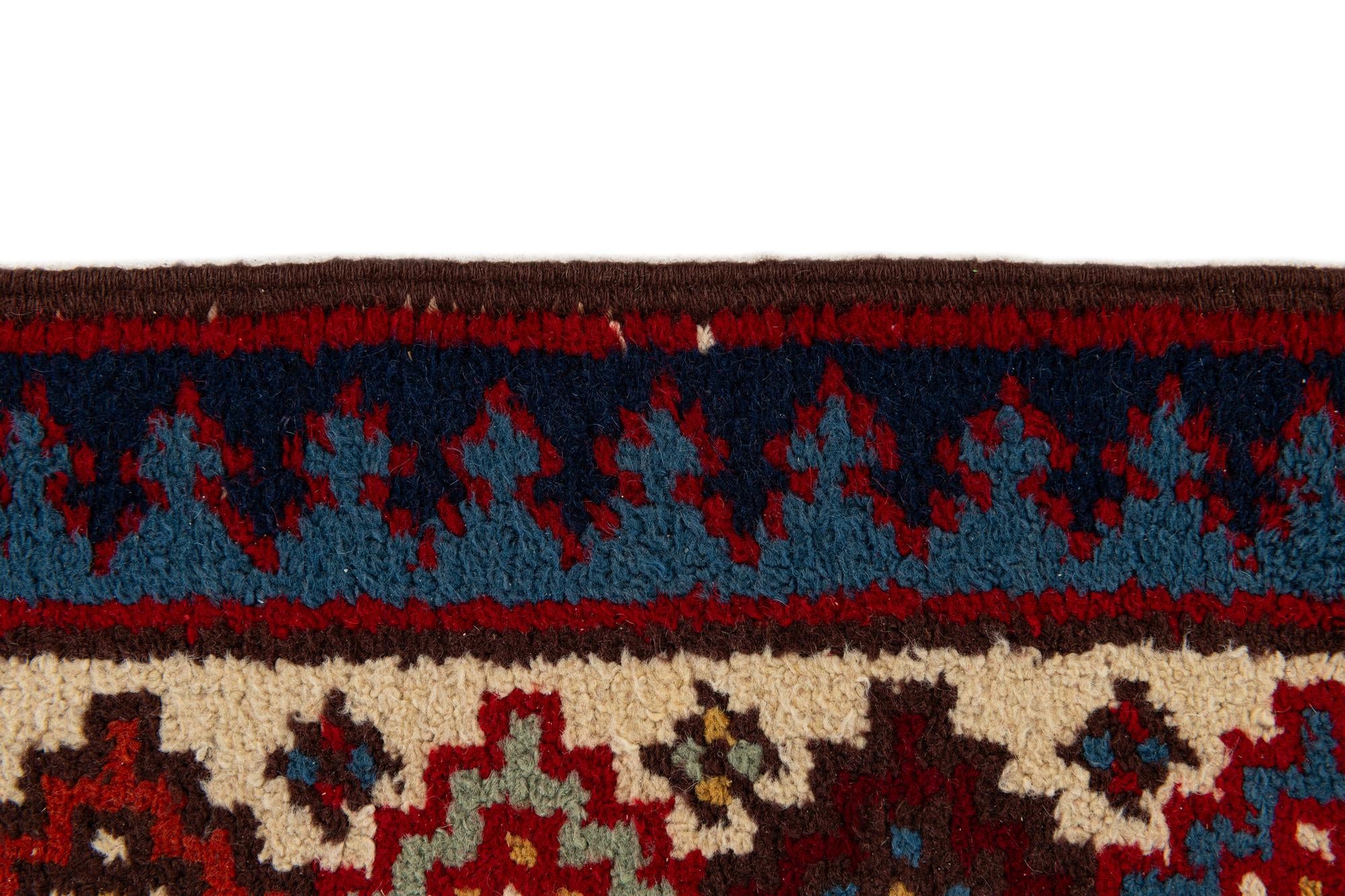 90cm x 345cm anudado a mano marroquí Alfombra Lana Pasillera