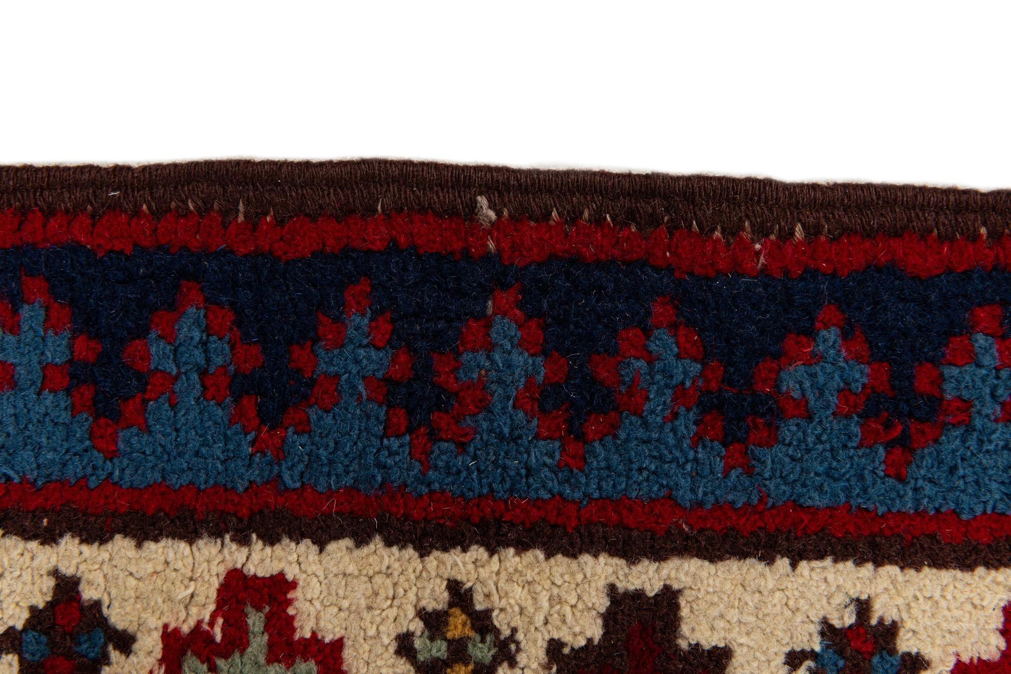 90cm x 345cm anudado a mano marroquí Alfombra Lana Pasillera