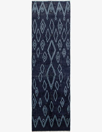 4' 4 x 15' 5 Hand Knotted Moroccan Wool Runner Rug