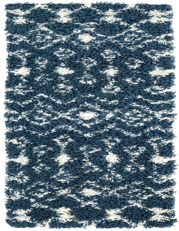 Detail image of 2' x 5' Moroccan Trellis Shag Runner Rug