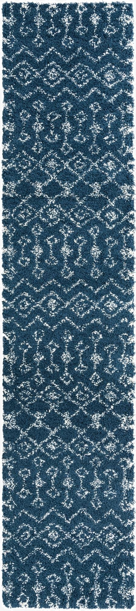 2' 7 x 12' Moroccan Trellis Shag Runner Rug