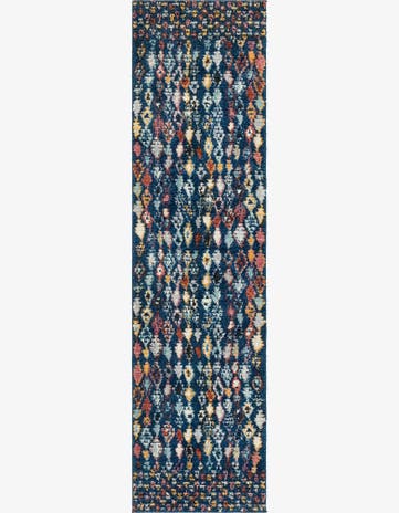 Navy Blue Morocco Runner Rug