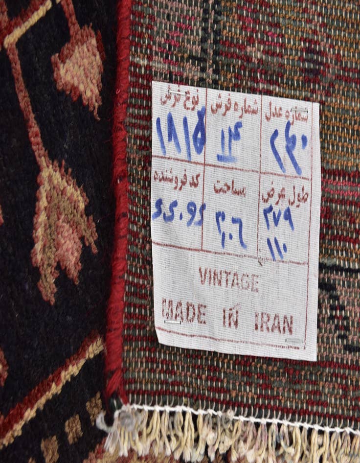 Detail image of 3' 8 x 9' 3  Hand Knotted Nahavand Persian Wool Runner Rug