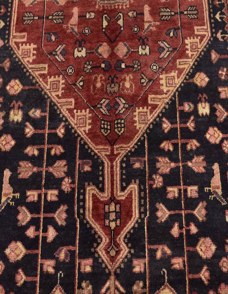 Detail image of 3' 8 x 9' 3  Hand Knotted Nahavand Persian Wool Runner Rug