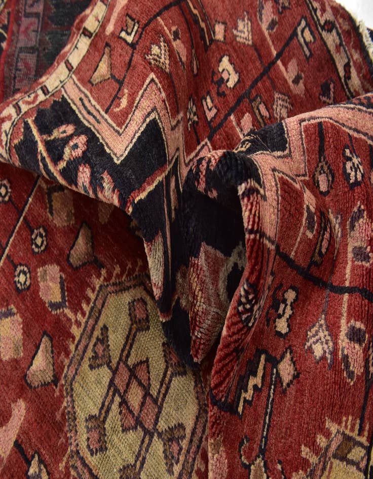 Detail image of 3' 8 x 9' 3  Hand Knotted Nahavand Persian Wool Runner Rug