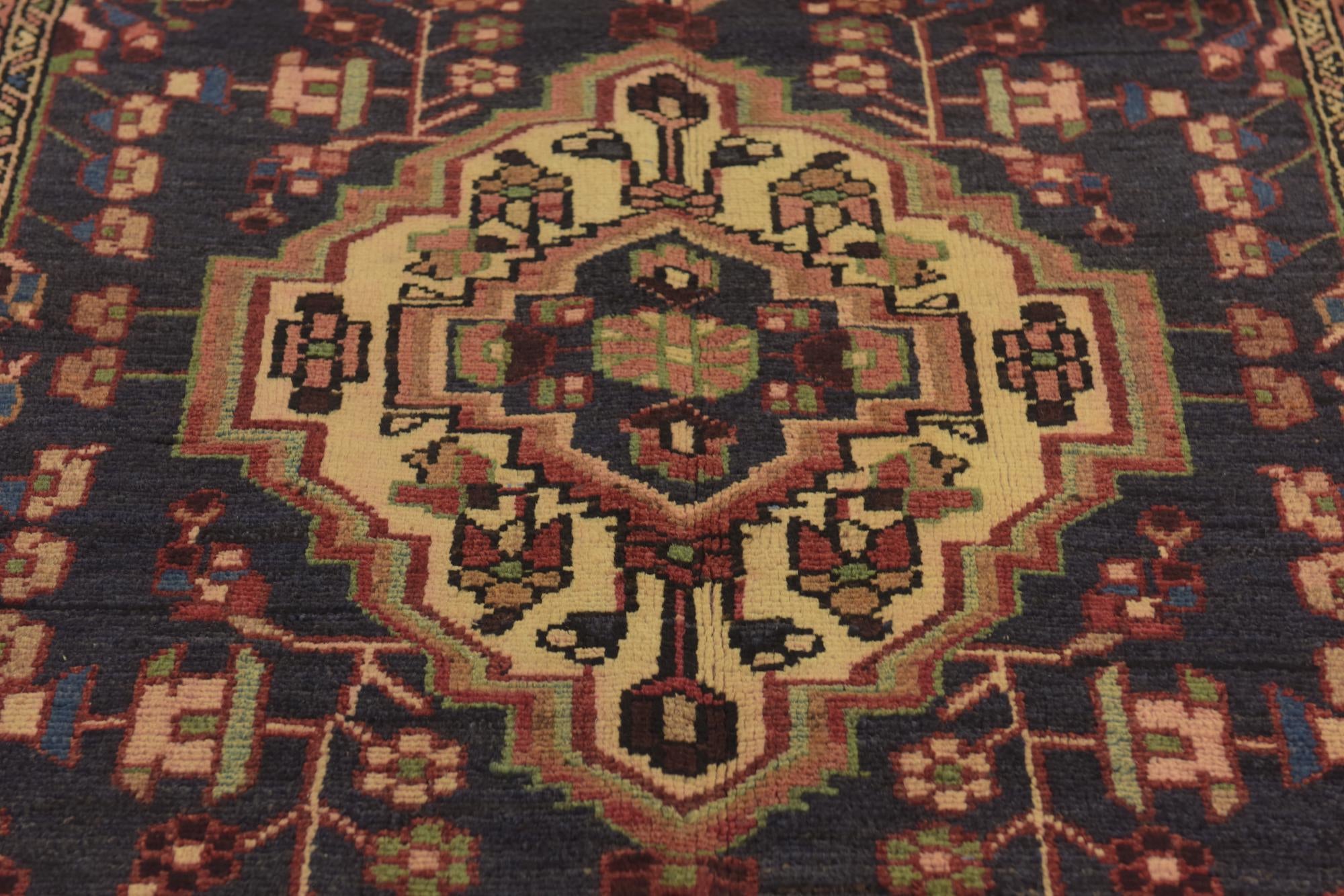 115cm x 315cm anudado a mano Nahavand Alfombra Persa Lana Pasillera