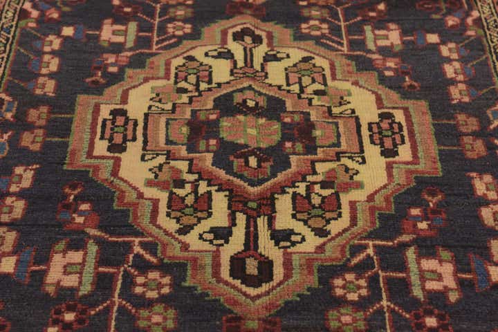 3' 9 x 10' 4 Hand Knotted Nahavand Persian Wool Runner Rug