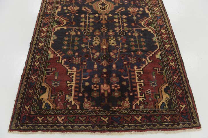 3' 9 x 10' 4 Hand Knotted Nahavand Persian Wool Runner Rug
