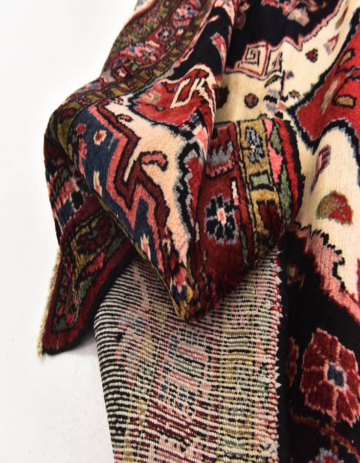 Detail image of 4' 8 x 10'  Hand Knotted Nahavand Persian Wool Runner Rug