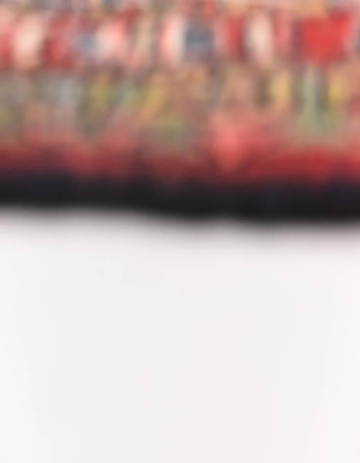 Detail image of 4' 8 x 10'  Hand Knotted Nahavand Persian Wool Runner Rug