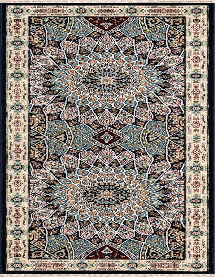 Detail image of 2' 7 x 7' Nain Design Runner Rug