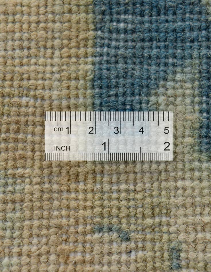 Detail image of 3' x 9' 11  Hand Knotted Oushak Wool Runner Rug