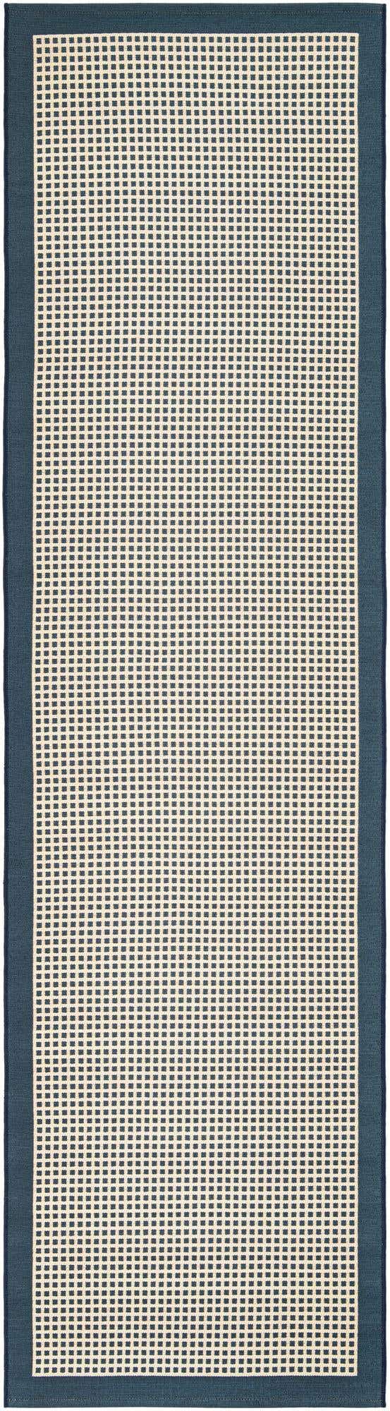 2' 7 x 10' Easy-Clean Border Indoor / Outdoor Runner Rug