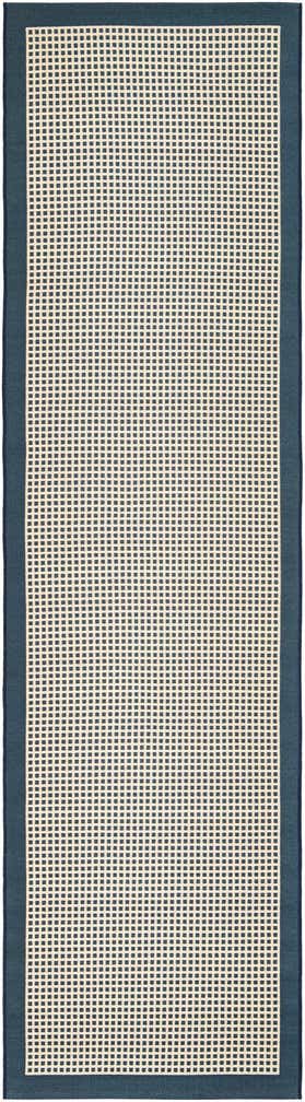 2' 7 x 10' Easy-Clean Border Indoor / Outdoor Runner Rug