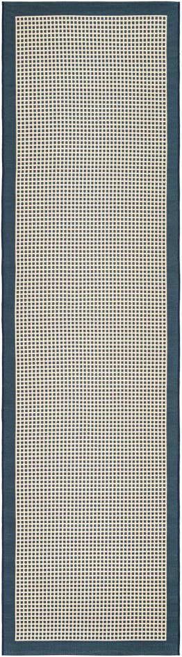 Detail image of 2' 7 x 10' Easy-Clean Border Indoor / Outdoor Runner Rug
