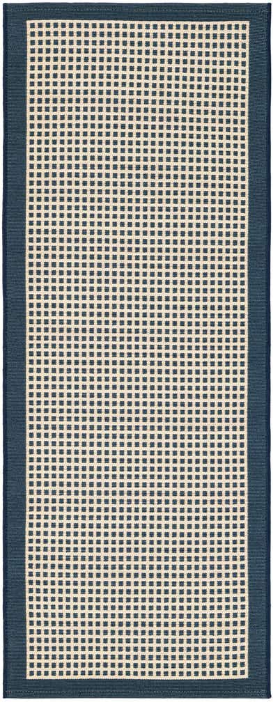 2' x 5' Easy-Clean Border Indoor / Outdoor Runner Rug