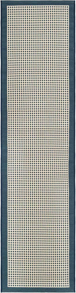 2' x 8' Easy-Clean Border Indoor / Outdoor Runner Rug