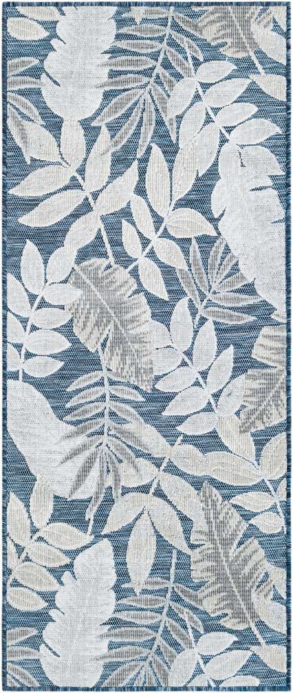2' 2 x 5' 3 Easy-Clean Botanical Indoor / Outdoor Runner Rug