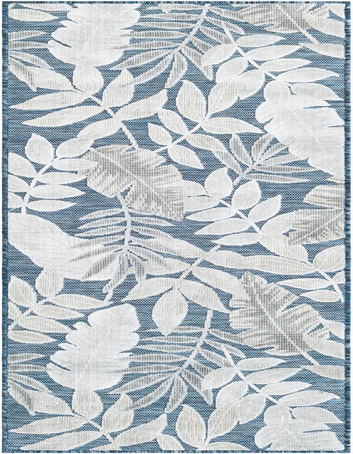 Detail image of 2' 2 x 6' Easy-Clean Botanical Indoor / Outdoor Runner Rug