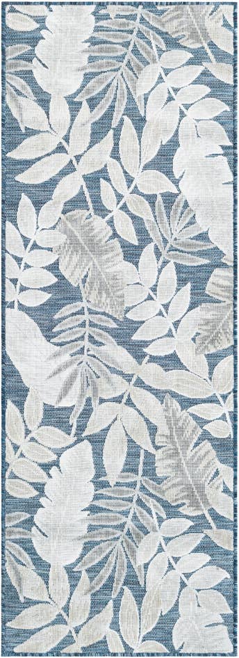 Detail image of 2' 2 x 6' Easy-Clean Botanical Indoor / Outdoor Runner Rug