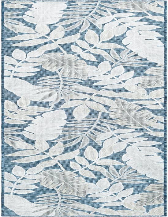Detail image of 2' 2 x 8' Easy-Clean Botanical Indoor / Outdoor Runner Rug