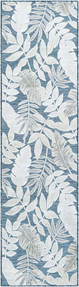 2' 2 x 8' Easy-Clean Botanical Indoor / Outdoor Runner Rug