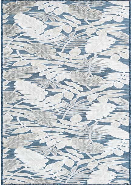 2' 7 x 12' Easy-Clean Botanical Indoor / Outdoor Runner Rug