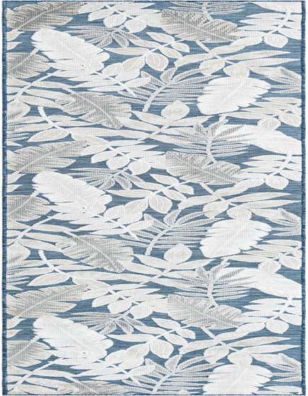 2' 7 x 12' Easy-Clean Botanical Indoor / Outdoor Runner Rug