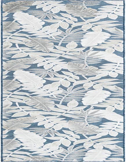 Detail image of 2' 7 x 12' Easy-Clean Botanical Indoor / Outdoor Runner Rug
