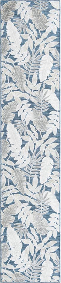 Detail image of 2' 7 x 12' Easy-Clean Botanical Indoor / Outdoor Runner Rug