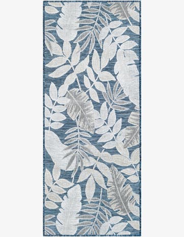 2' 2 x 5' 3 Easy-Clean Botanical Indoor / Outdoor Runner Rug
