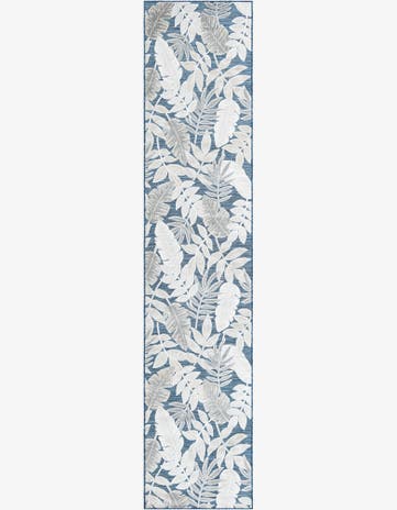 2' 7 x 12' Easy-Clean Botanical Indoor / Outdoor Runner Rug