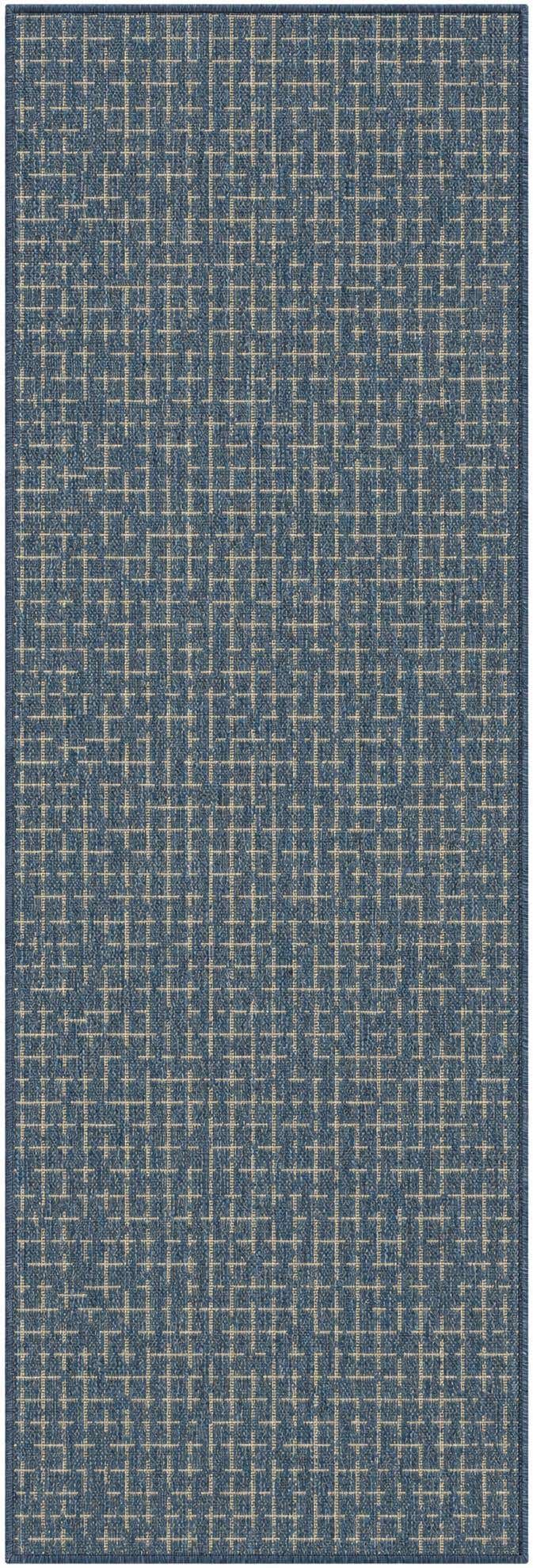 2' x 6' Easy-Clean Checkered Indoor / Outdoor Runner Rug