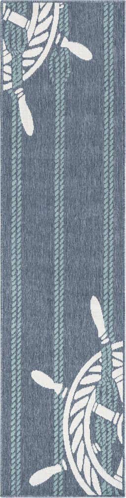 2' x 8' Easy-Clean Coastal Indoor / Outdoor Runner Rug