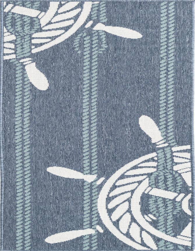 Detail image of 2' x 6' Easy-Clean Coastal Indoor / Outdoor Runner Rug
