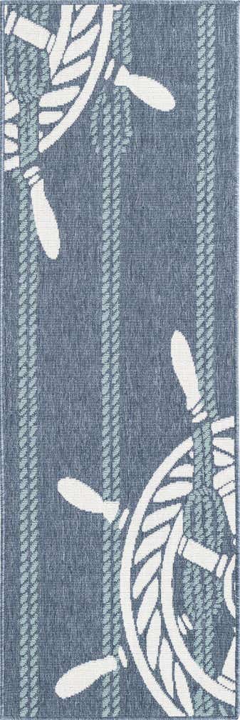 2' x 6' Easy-Clean Coastal Indoor / Outdoor Runner Rug