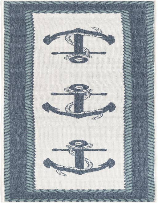 Detail image of 2' x 8' Easy-Clean Coastal Indoor / Outdoor Runner Rug