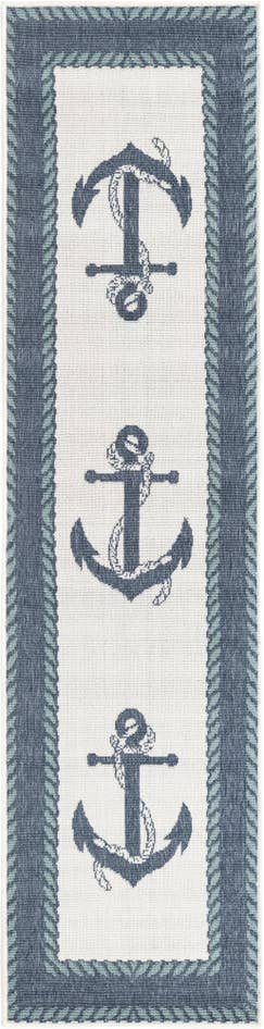Detail image of 2' x 8' Easy-Clean Coastal Indoor / Outdoor Runner Rug
